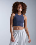 Fluid Tencel Ribbed Crop Tank