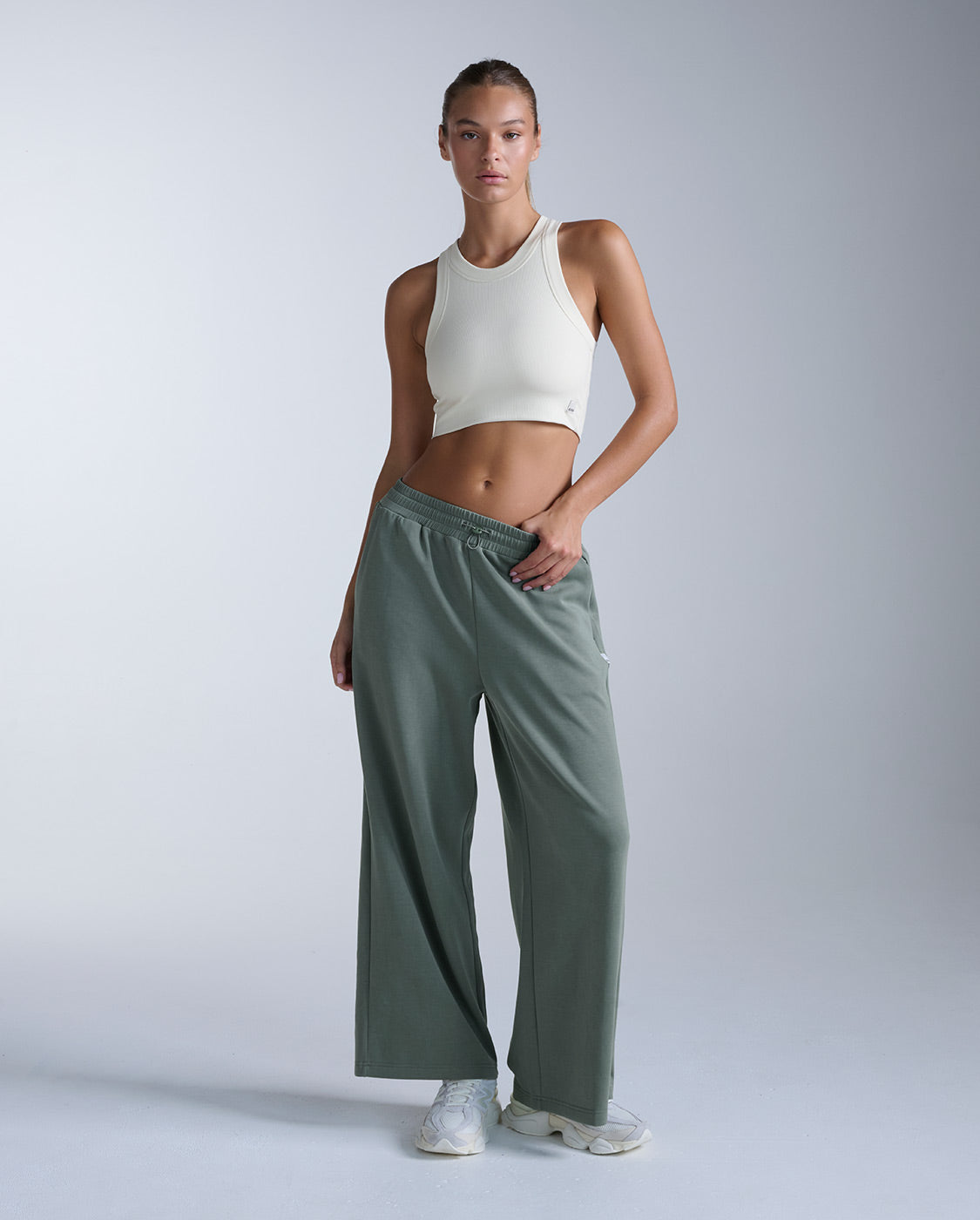 Fluid Tencel Ribbed Crop Tank