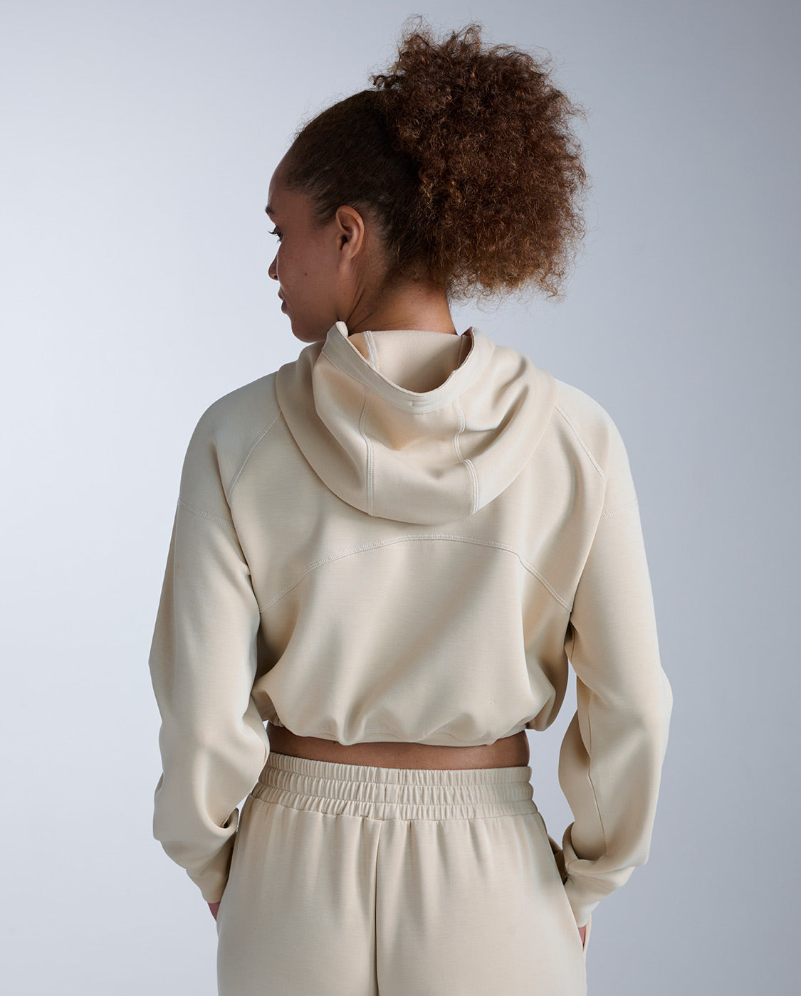 Wonderluxe Sand Washed Cropped Hoodie
