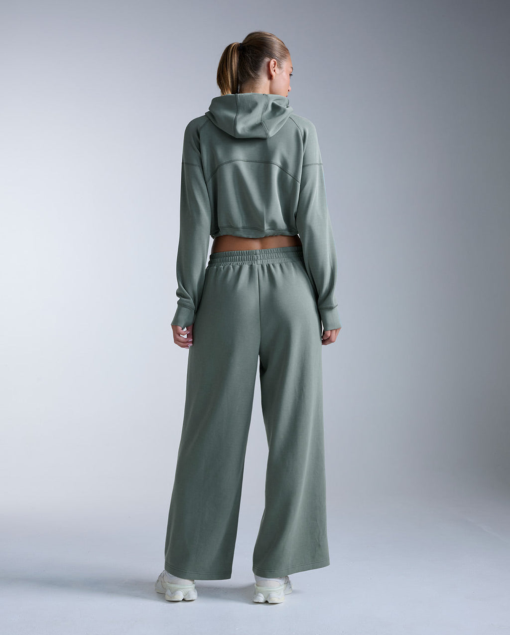 Wonderluxe Sand Washed Cropped Hoodie
