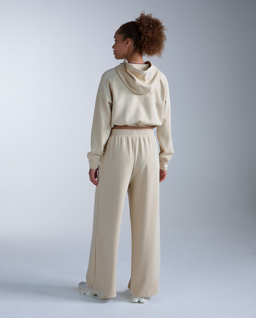 Wonderluxe Sand Washed Cropped Hoodie