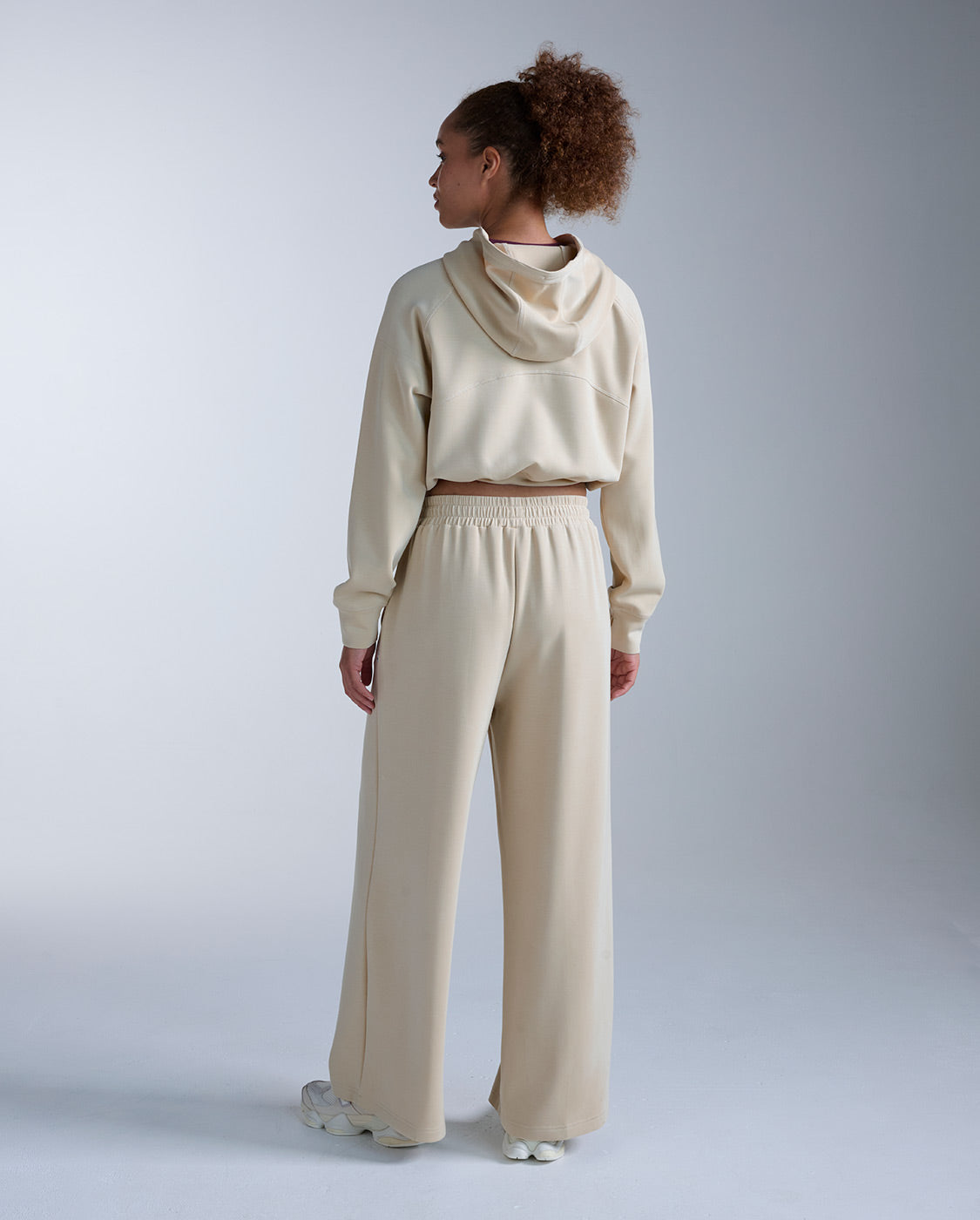 Wonderluxe Sand Washed Cropped Hoodie