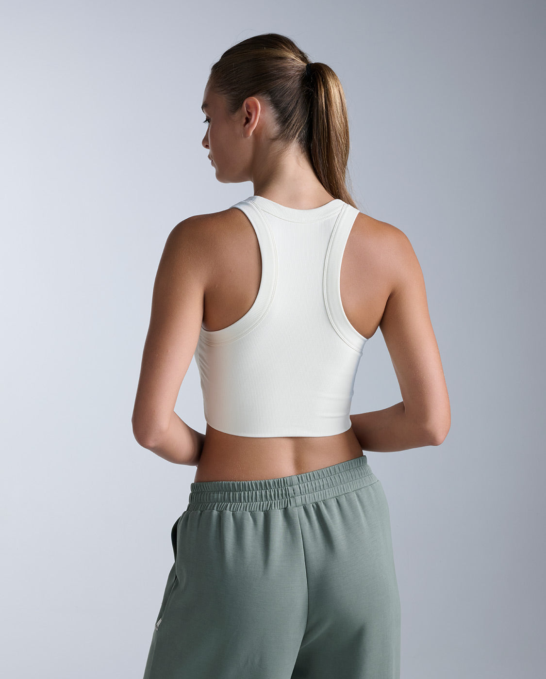 Fluid Tencel Ribbed Crop Tank