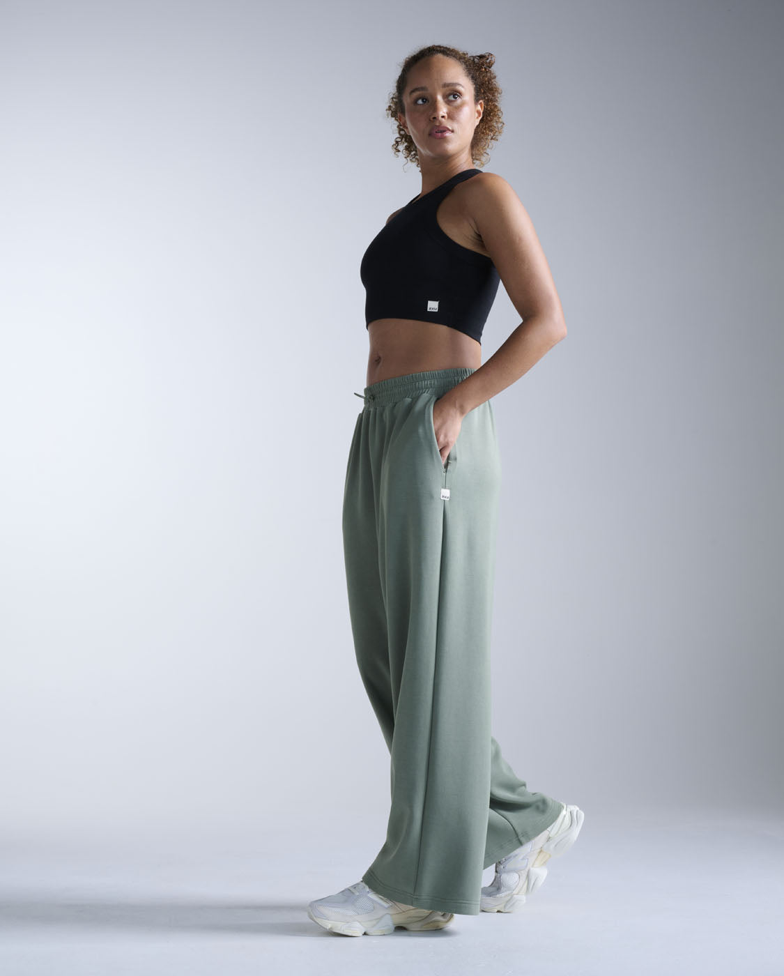 Fluid Tencel Ribbed Crop Tank